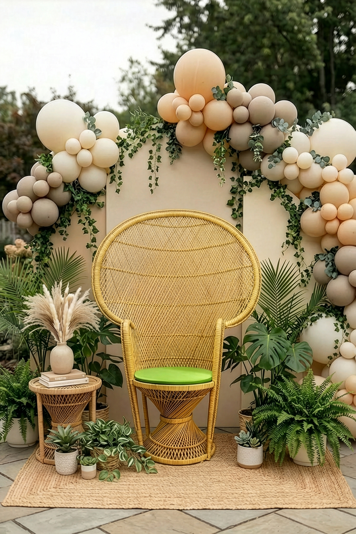 Serene Sand Wicker Throne Chair Rental Serene Sand Wicker Throne Chair Rental